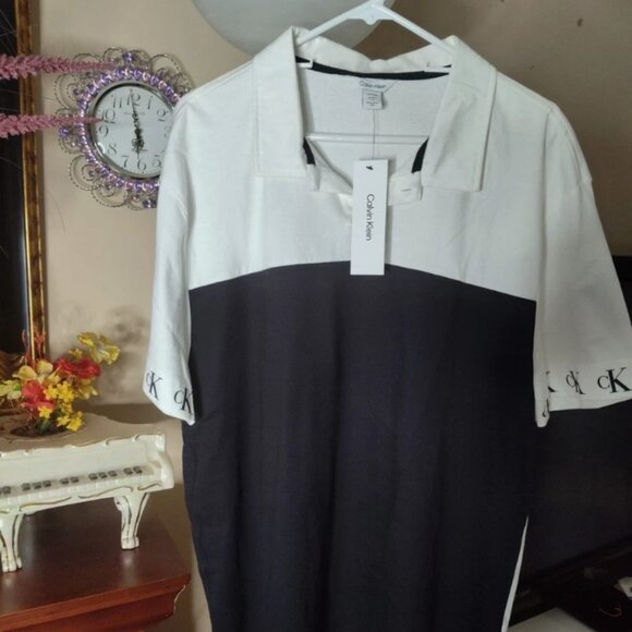 Calvin Klein Men's Color Block Polo Size XL (A3-92) - Picture 1 of 8